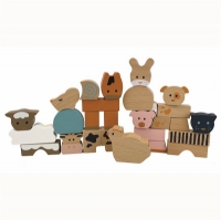 Animale din cuburi de lemn, Egmont Toys