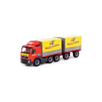 Camion cu remorca + prelata - Volvo PowerTruck, 77x19x25 cm, Wad