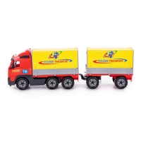 Camion cu remorca + prelata - Volvo PowerTruck, 77x19x25 cm, Wad