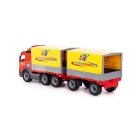 Camion cu remorca + prelata - Volvo PowerTruck, 77x19x25 cm, Wad