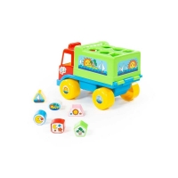 Camion educativ+forme, 26x16x17 cm, Cavallino