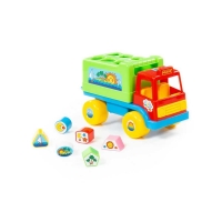 Camion educativ+forme, 26x16x17 cm, Cavallino