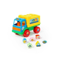 Camion educativ+forme, 26x16x17 cm, Cavallino