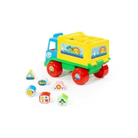 Camion educativ+forme, 26x16x17 cm, Cavallino