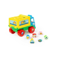 Camion educativ+forme, 26x16x17 cm, Cavallino