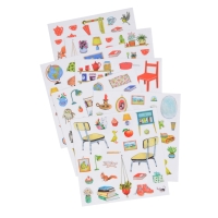 Carte de colorat cu stickere Marea familie, Moulin Roty