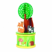 Carusel muzical cu animale de padure, Orange Tree Toys