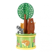 Carusel muzical cu animale de padure, Orange Tree Toys