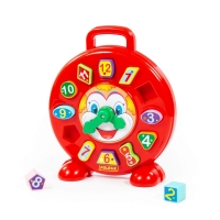 Ceas educativ+forme - Clown, 26x7x30 cm, Polesie