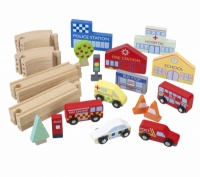 Circuit cu vehicule utilitare, Orange Tree Toys