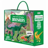 Cunoaste, invata si exploreaza - Puzzle Dinozauri (205 piese)