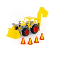 Excavator cu incarcator - ConsTruck, 38x16x22 cm, Wader