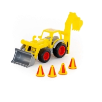 Excavator cu incarcator - ConsTruck, 38x16x22 cm, Wader