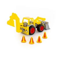 Excavator cu incarcator - ConsTruck, 38x16x22 cm, Wader