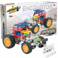 Kit STEM Tractor cu cupa de excavatie, nivel incepator