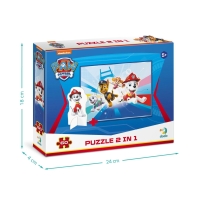 Puzzle 2 in 1 - Patrula Catelusilor misiune (60 piese)