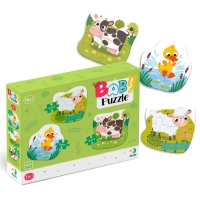 Puzzle 3 in 1 - Animalutele de la ferma (2,3,4 piese)