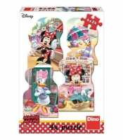 Puzzle 4 in 1 - Minnie si Daisy vacanta (4 x 54 piese)