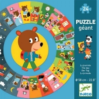 Puzzle circular Ziua, Djeco