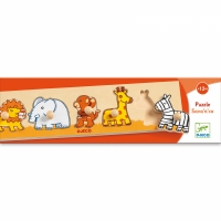 Puzzle cu buton Savana, Djeco