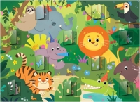 Puzzle deschide ferestrele - Jungla ( 20 piese)