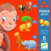 Puzzle progresiv Animale salbatice, Djeco