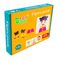 Puzzle magnetic, din lemn, Meserii/Familie