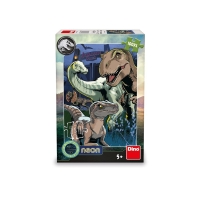 Puzzle 100 piese, neon, Jurasic World - DINO TOYS