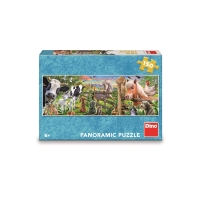 Puzzle panoramic Animale ferma, 150 piese - DINO TOYS