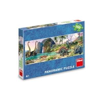 Puzzle 150 piese, panoramic, Dinozauri - DINO TOYS