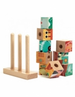 Puzzle vertical cu cuburi Puzz-Up Forest, Djeco