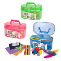 Servieta cu accesorii craft, 200 piese/set - Toi-Toys