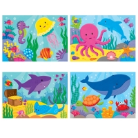 Set 4 puzzle-uri - Oceanul vesel (2,3,4,5 piese)