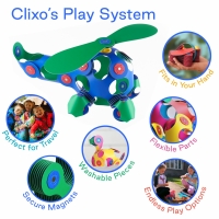 Set Clixo de construit cu magnet, Itsy pack Blue-Green 30