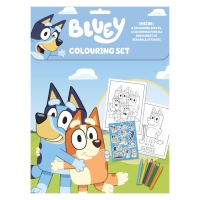 Set de colorat cu abtibilduri reutilizabile - Bluey