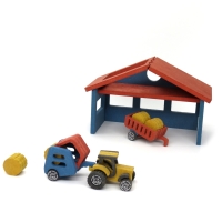 Set de constructie Ferma cu tractor Nathan, Croc toys