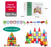 Set de constructie magnetic 3D - 100 piese