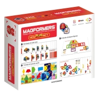 Set magnetic de construit- Magformers Wow Plus, 18 piese