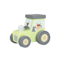 Tractor din lemn verde, Orange Tree Toys