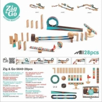 Set de constructie trasee Zig & Go Roll 28 piese, Djeco