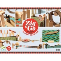 Set de constructie trasee Zig & Go Big Boom 48 piese, Djeco