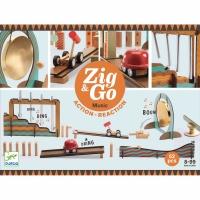 Set de constructie trasee Zig & Go Muzica 52 piese, Djeco