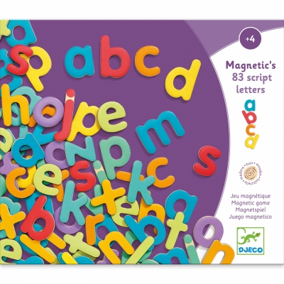 Joc magnetic 83 litere colorate, Djeco