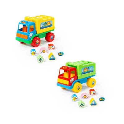 Camion educativ+forme, 26x16x17 cm, Cavallino