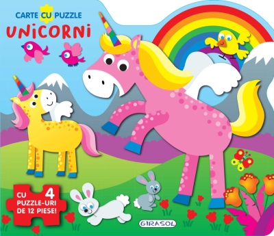 Carte cu puzzle - Unicorni