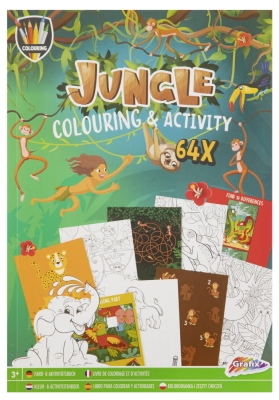 Carte de colorat cu activitati - Jungla