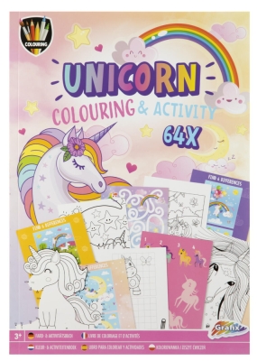 Carte de colorat cu activitati - Unicorn