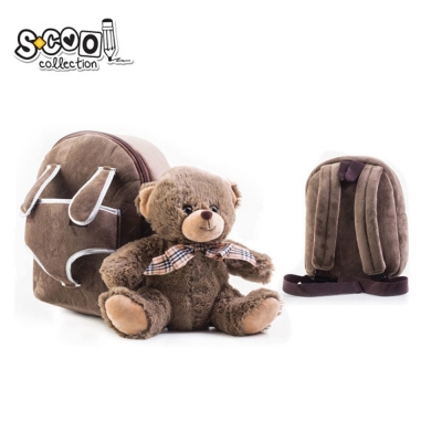 Ghiozdan gradinita BABY ANIMALS, BROWN BEAR, 23x8x28 cm - S-COOL