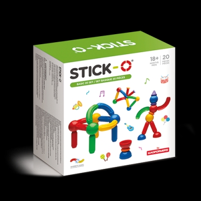 Joc cu magneti Stick-O, Set de baza 20 piese