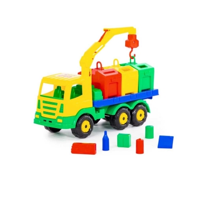 Masina salubrizare + containere - SuperTruck, 42x16x25cm, Wader